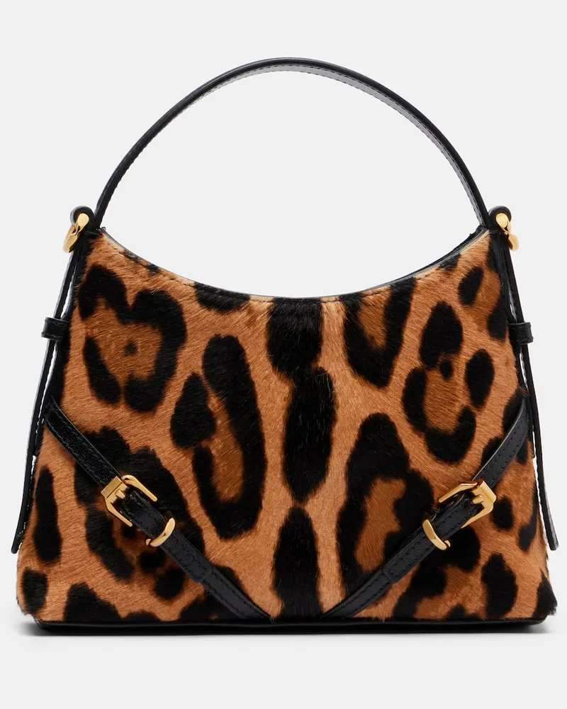 Givenchy Schultertasche Voyou Mini aus Kalbshaar Braun