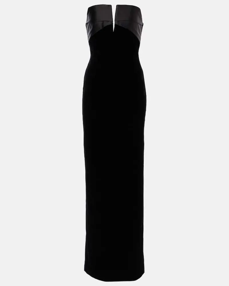 Roland Mouret Robe aus Samt Schwarz