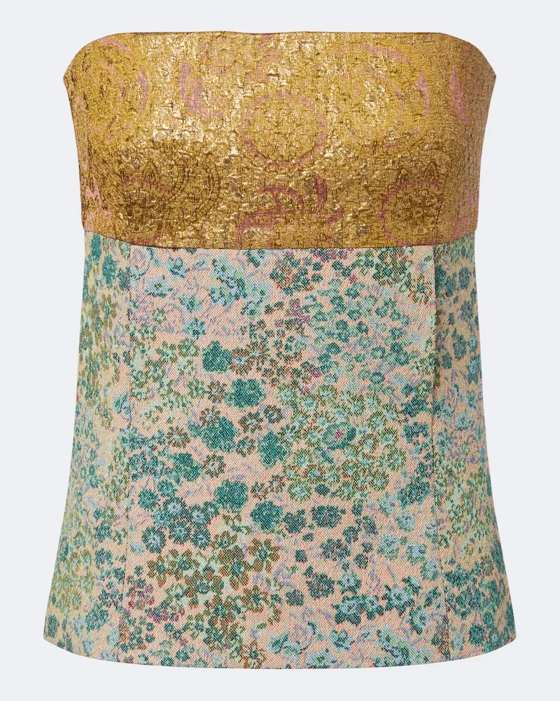 Dries van Noten Bustier aus Jacquard Multicolor