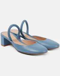 Gianvito Rossi Mules Tivoli 45 aus Leder Blau