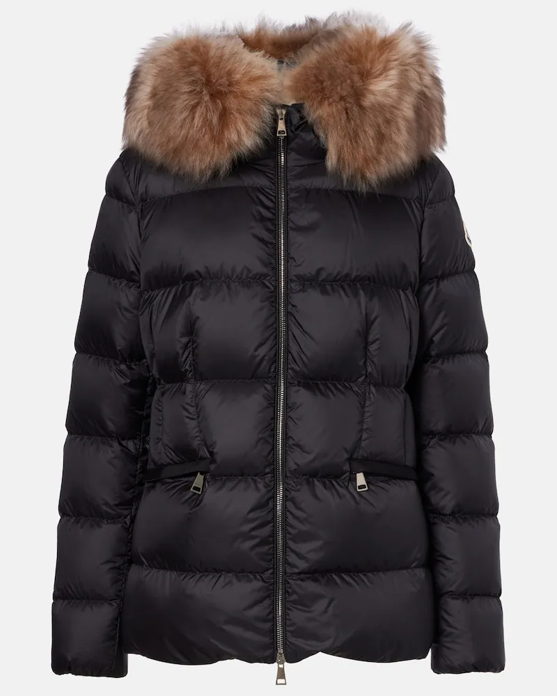 Moncler Daunenjacke Boed mit Shearling Schwarz