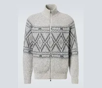Cardigan aus Wolle, Seide und Kaschmir