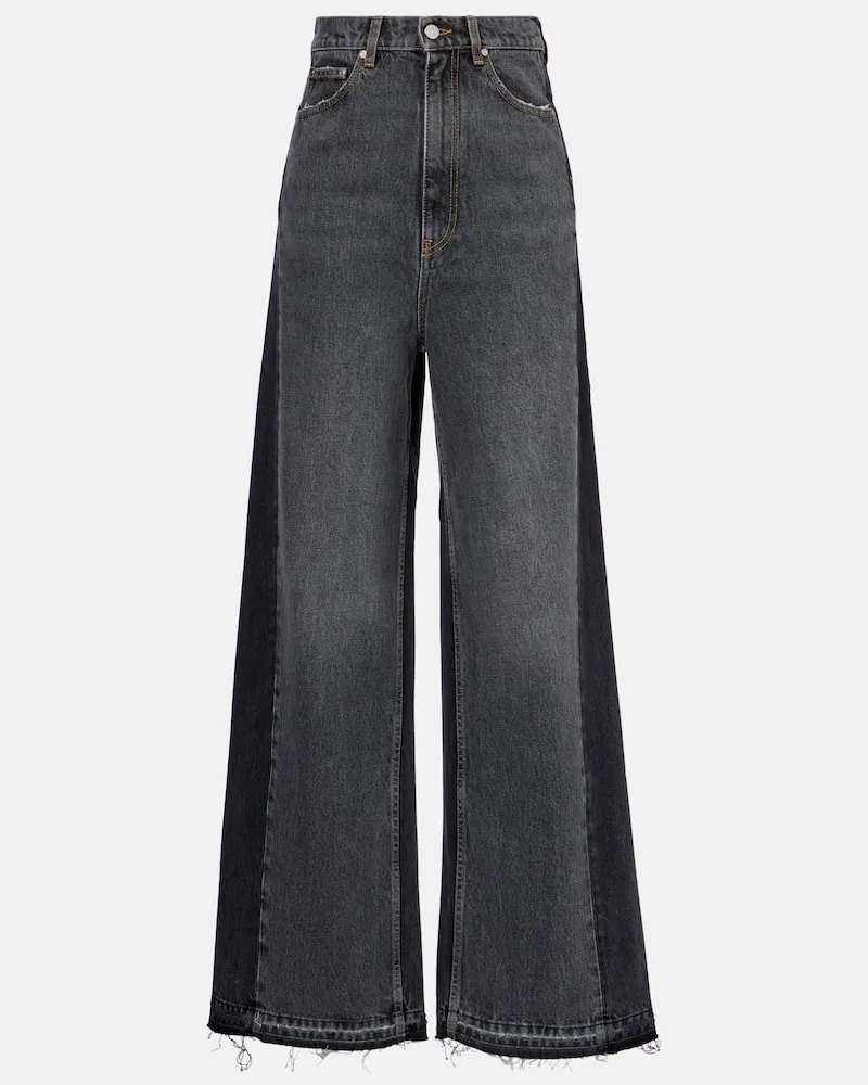 Stella McCartney High-Rise Wide-Leg Jeans Schwarz