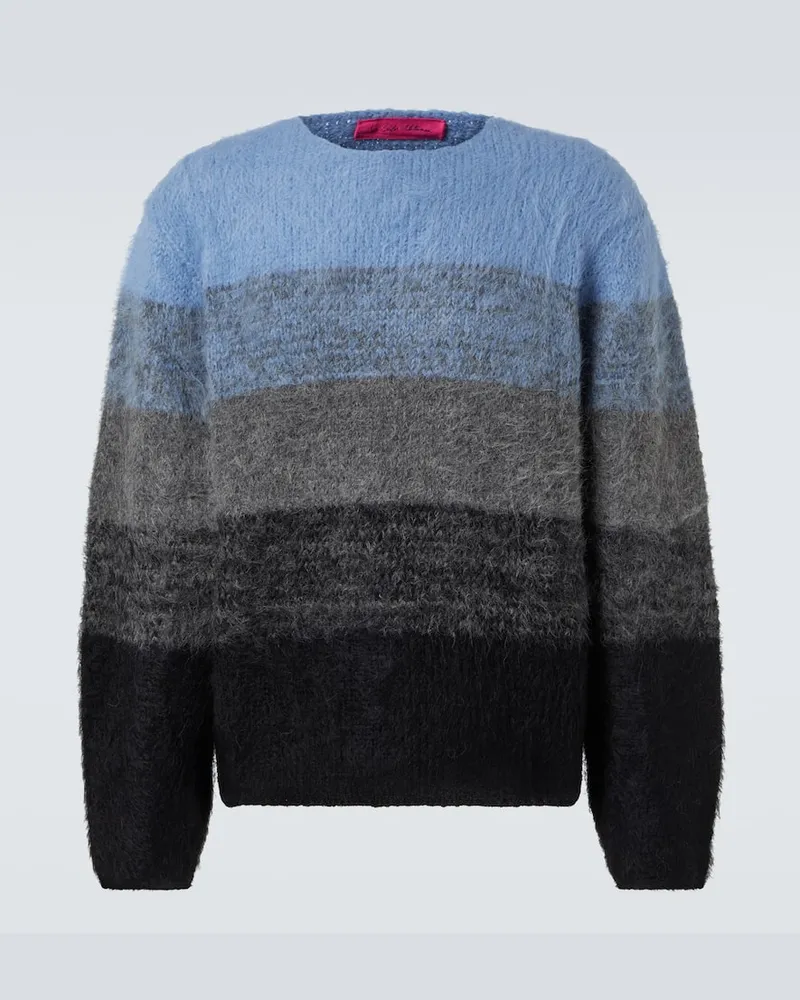 The Elder Statesman Pullover Thistle aus einem Alpakawollgemisch Blau
