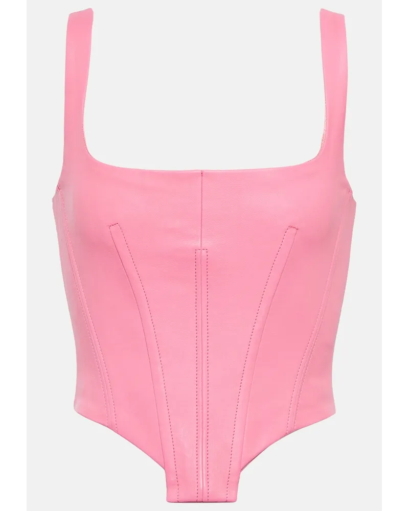 Stouls Bustier aus Leder Pink