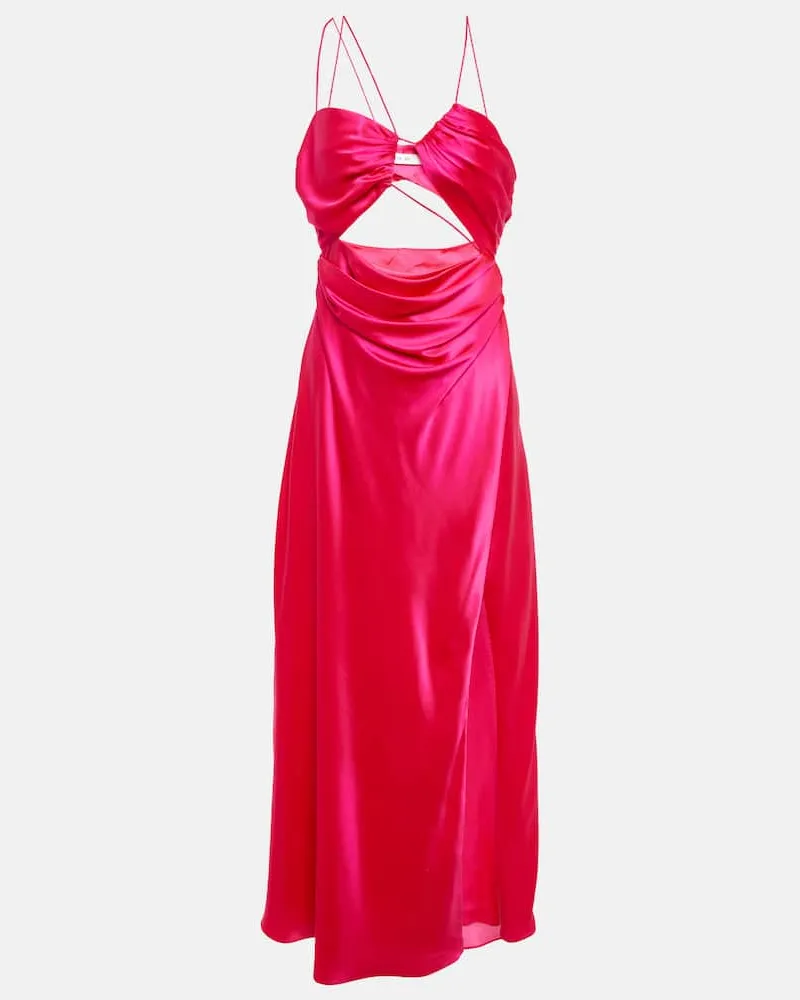 The Sei Maxikleid aus Seidensatin Rosa