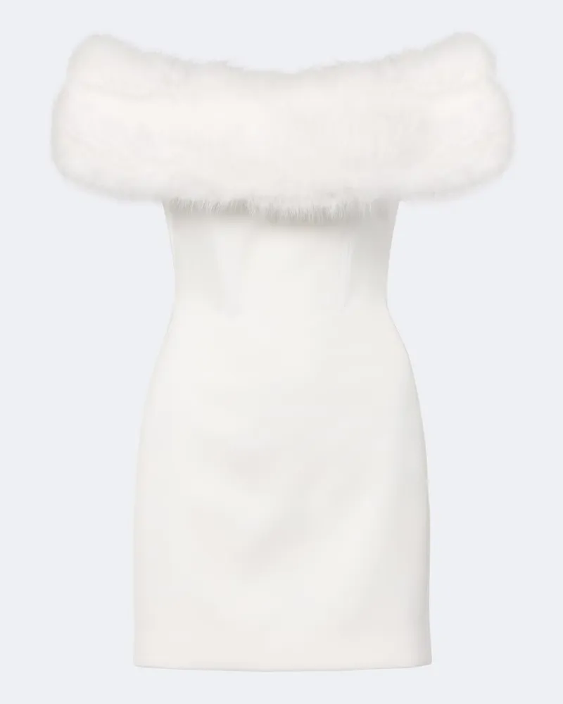 David Koma Off-Shoulder-Minikleid Weiß