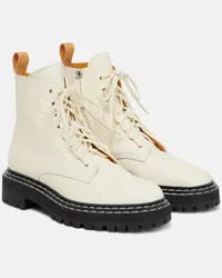 Proenza Schouler Schnuerstiefel aus Leder Weiss