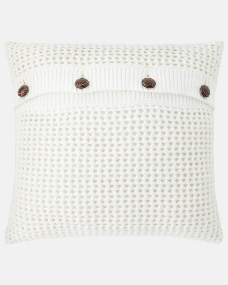 Brunello Cucinelli Kissen aus einem Baumwollgemisch Weiß