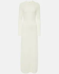 Proenza Schouler Maxikleid Lara aus Boucle Weiss