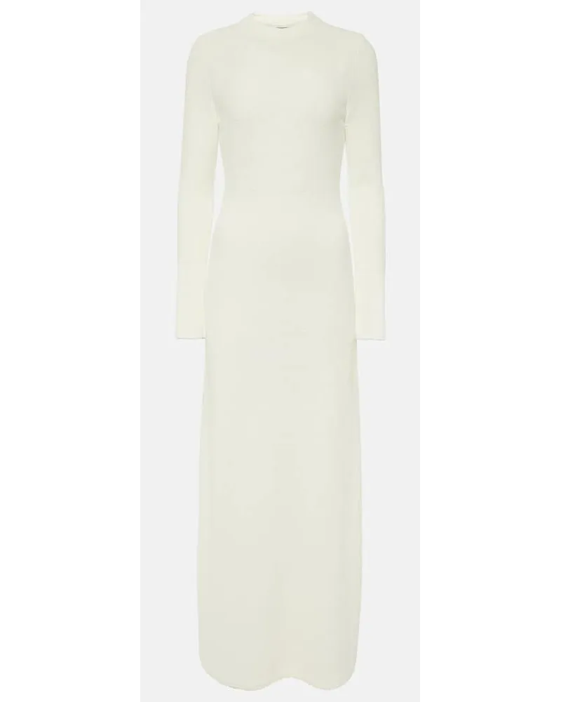 Proenza Schouler Maxikleid Lara aus Boucle Weiss