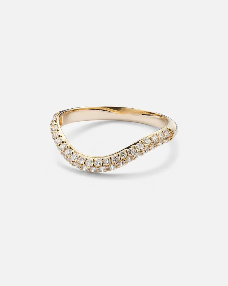 Stone & Strand Ring Anjelica aus 14kt Gelbgold mit Diamanten Gold