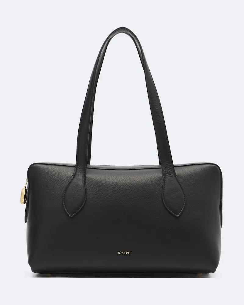 Joseph Schultertasche Loaf Medium aus Leder Schwarz