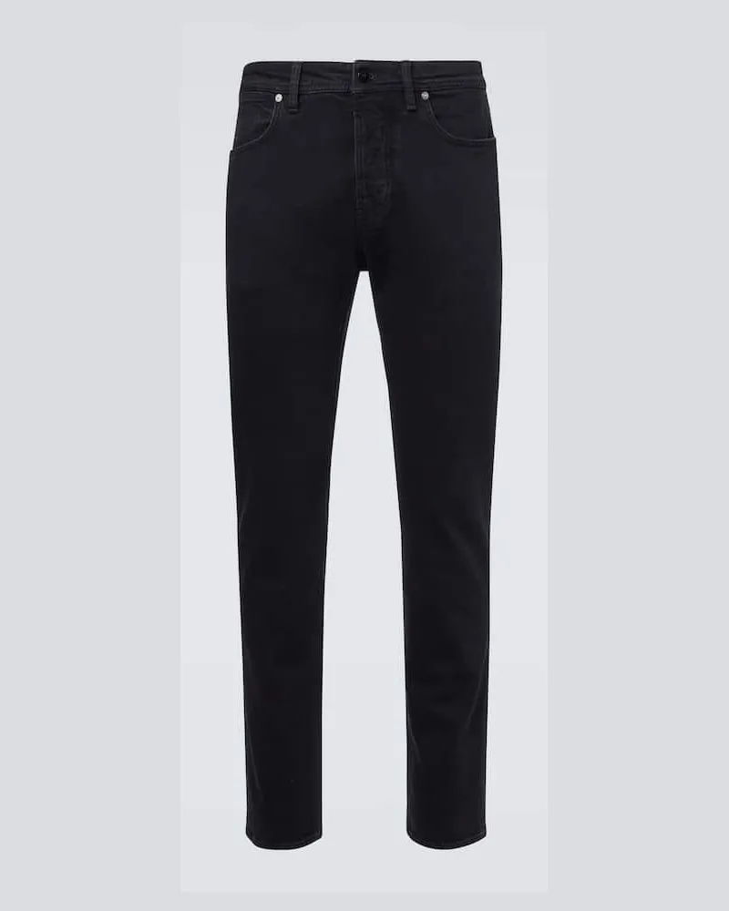 Stone Island Mid-Rise Slim Jeans Schwarz