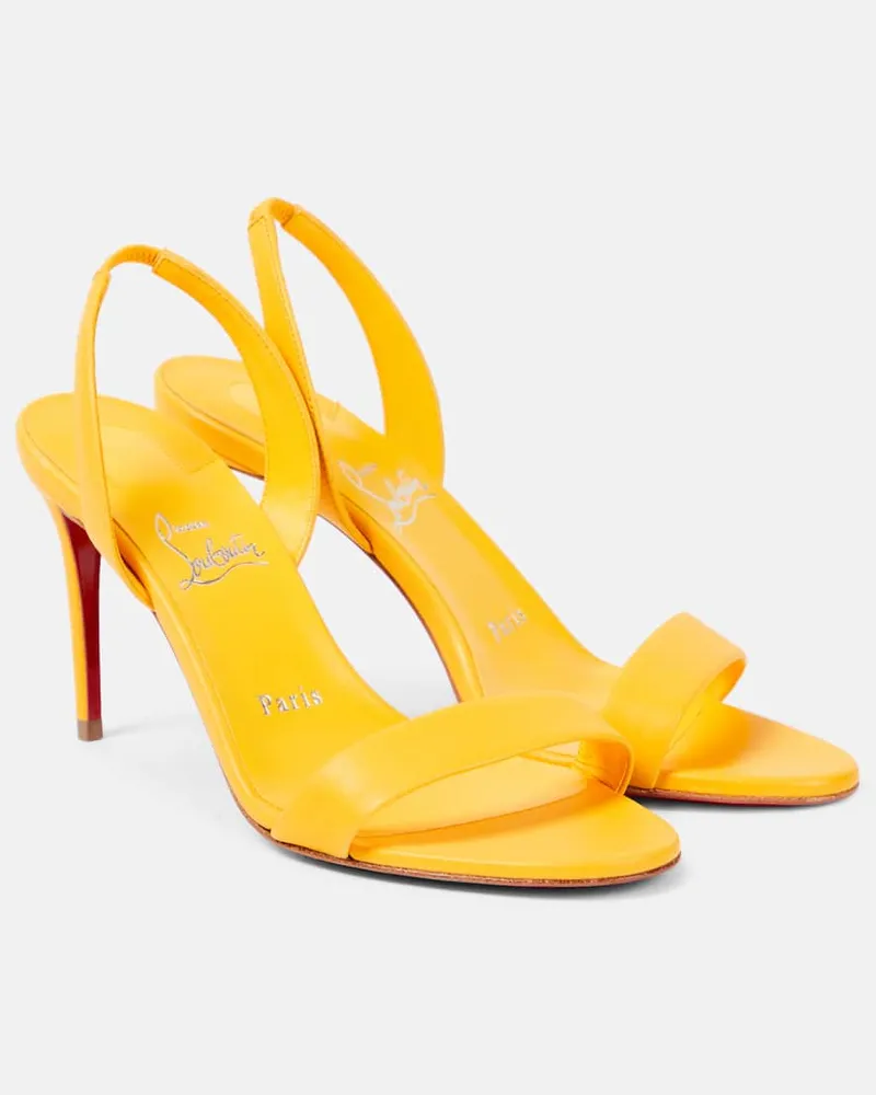 Christian Louboutin Slingback-Sandalen O Marylin 100 aus Leder Gelb