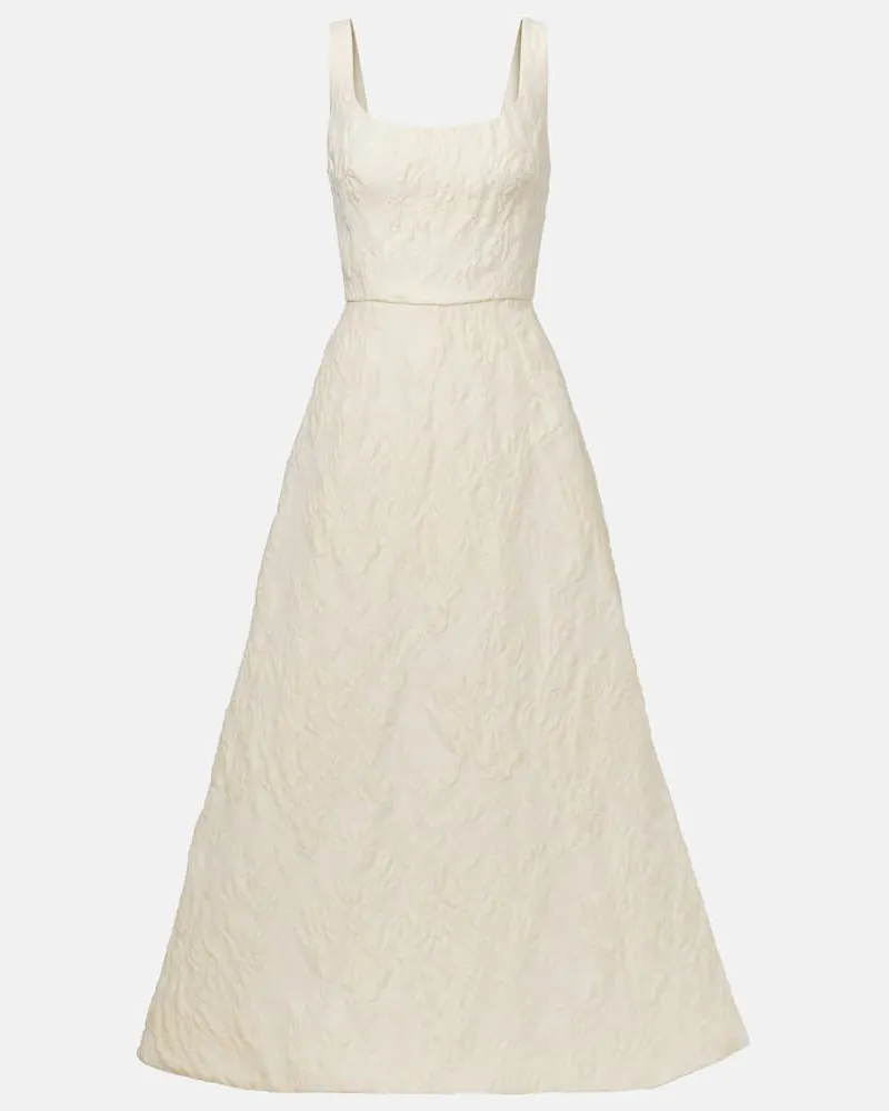 Monique Lhuillier Robe aus Jacquard Weiß