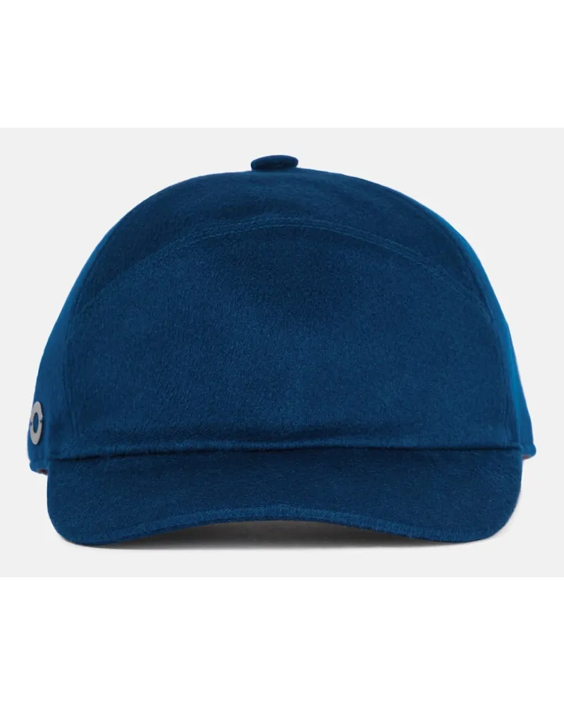 Loro Piana Baseballcap aus Kaschmir Blau