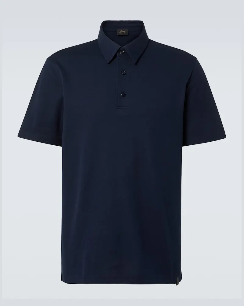 Brioni Polohemd aus Baumwolle Blau