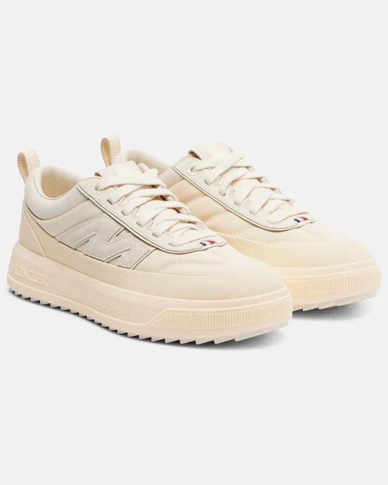 Moncler Sneakers Monpulse Altive aus Veloursleder Weiß