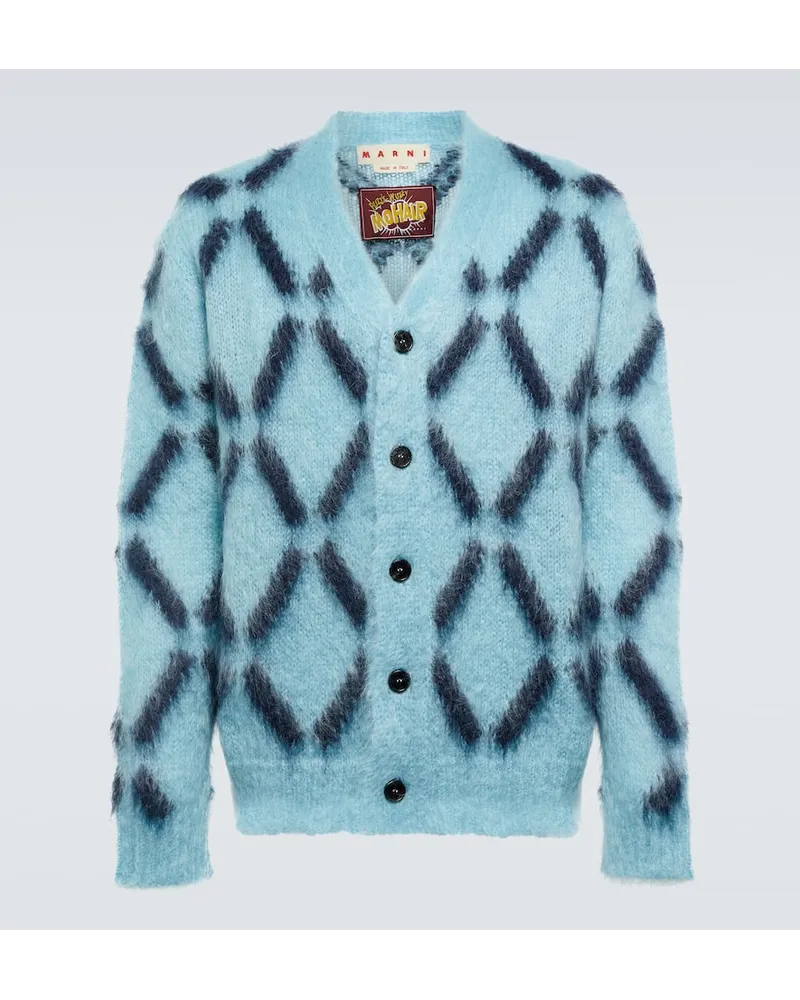 Marni Cardigan aus einem Mohairgemisch Blau