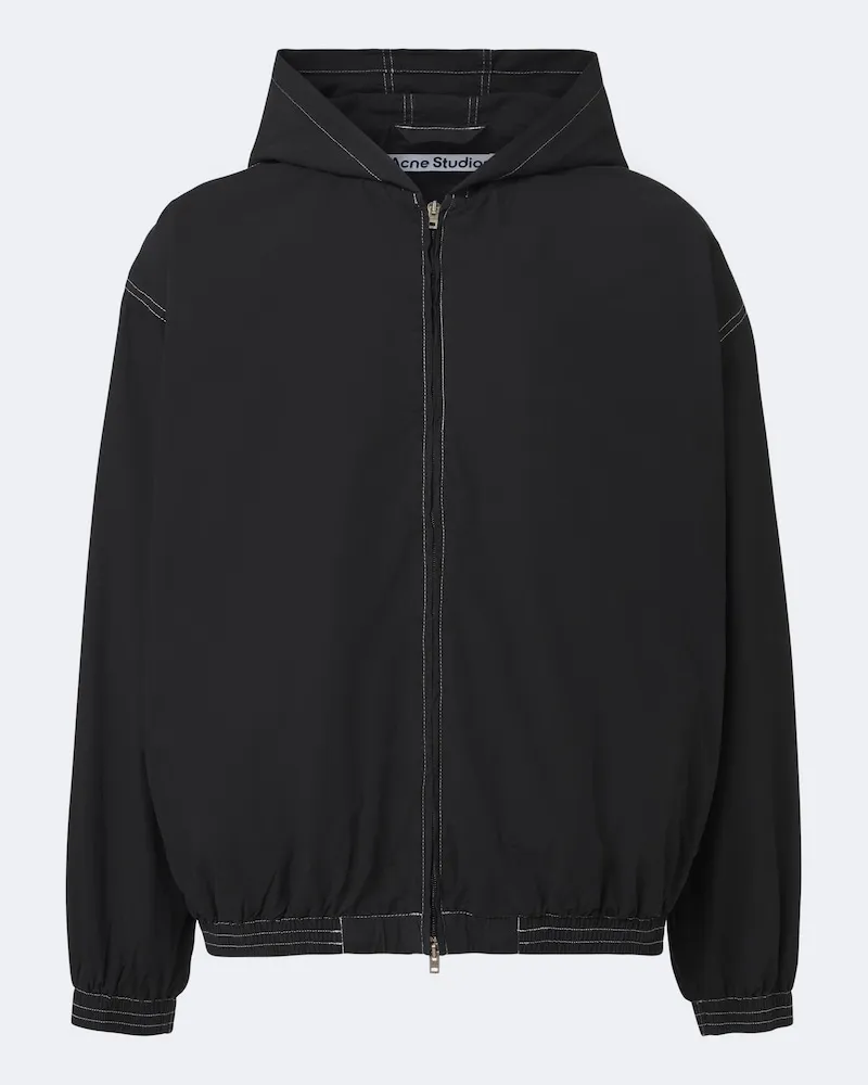 Acne Studios Jacke aus Baumwollpopeline Schwarz