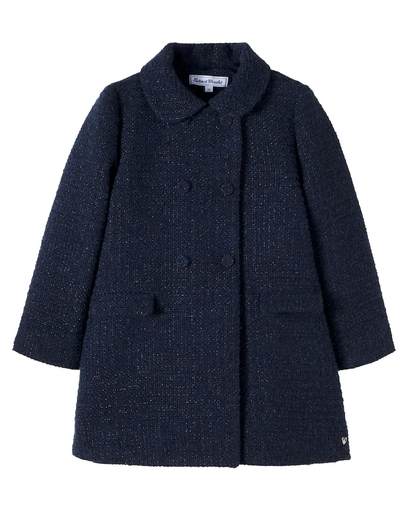 Tartine et Chocolat Mantel aus Tweed Blau