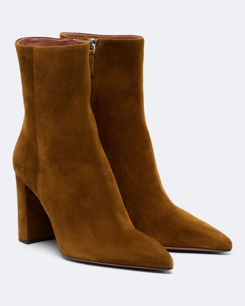 Paris Texas Ankle Boots Anja aus Veloursleder Braun