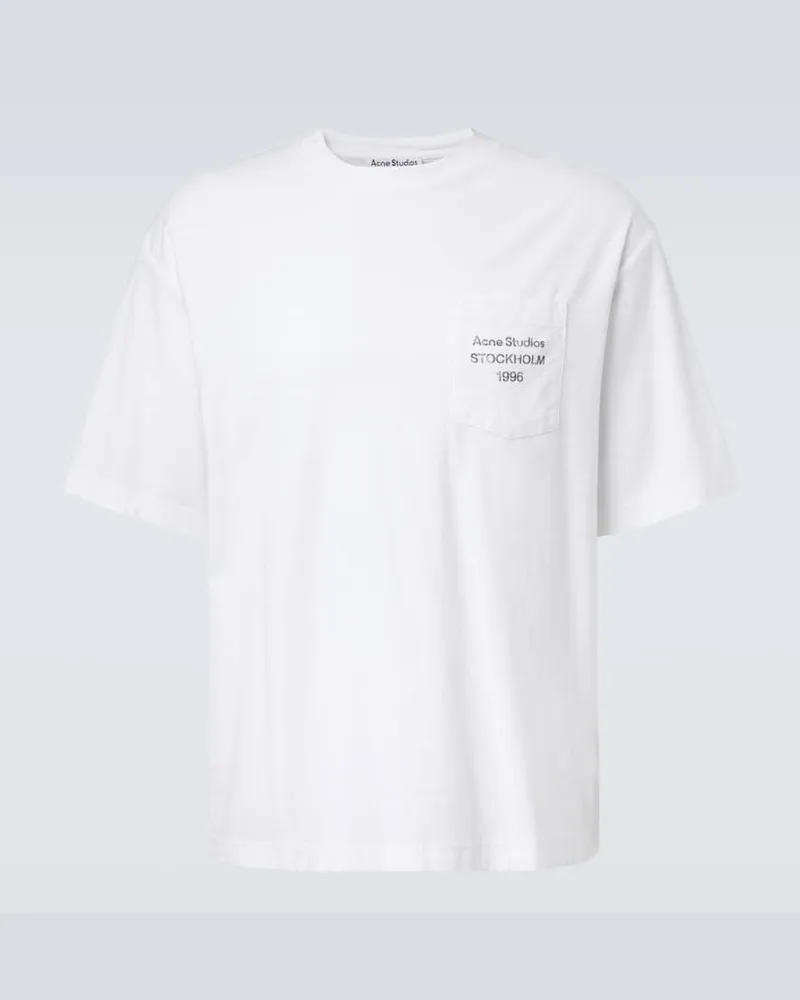 Acne Studios T-Shirt aus einem Baumwollgemisch Weiß