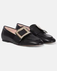 Roger Vivier Loafers Viv' Driver aus Leder Schwarz