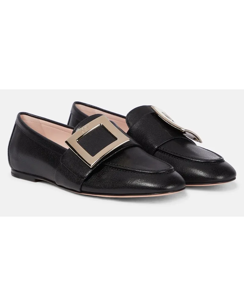 Roger Vivier Loafers Viv' Driver aus Leder Schwarz