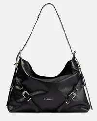 Givenchy Schultertasche Voyou Medium aus Leder Schwarz