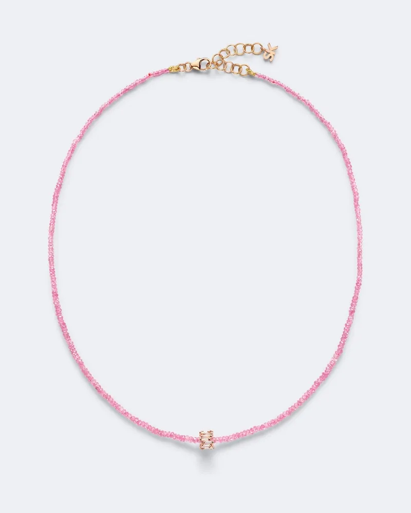 Suzanne Kalan Halskette Infinite aus 18kt Roségold mit Diamanten und Spinellen Gold