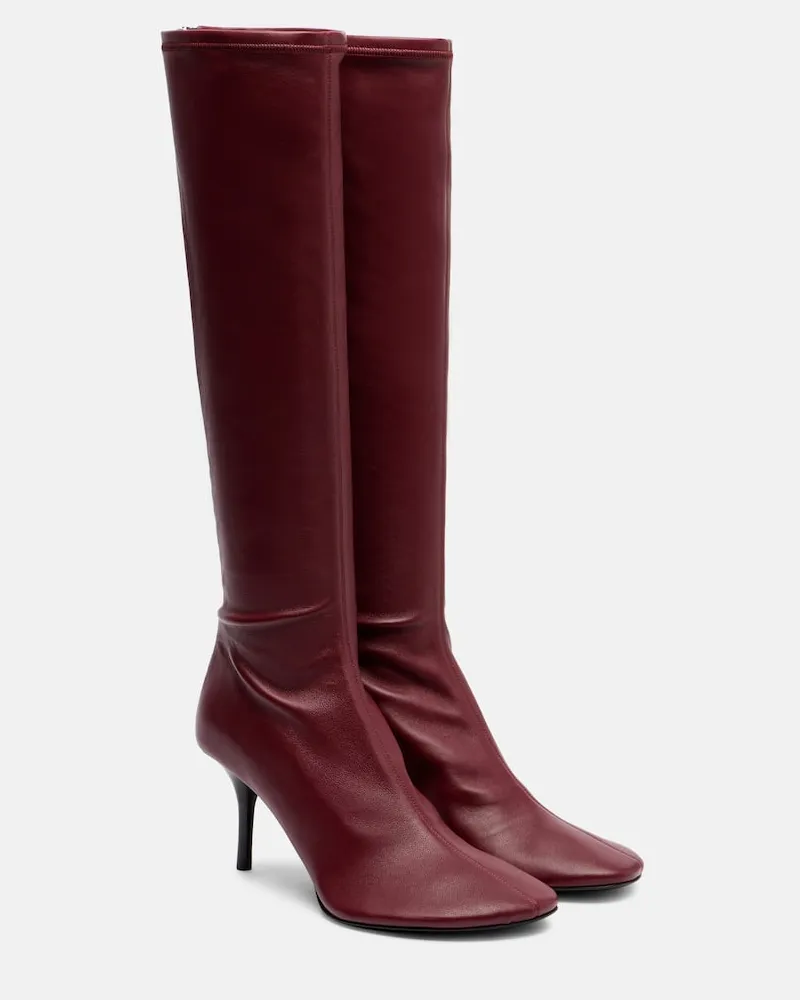 Acne Studios Stiefel 75 aus Leder Burgunderrot