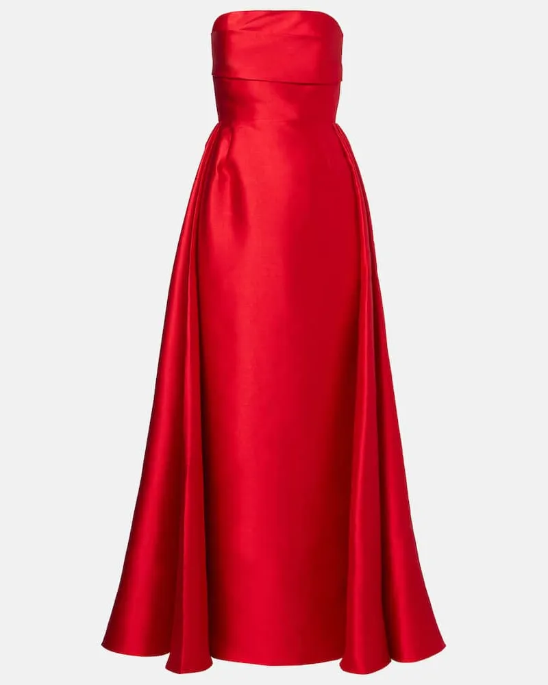 Solace London Robe aus Satin Rot