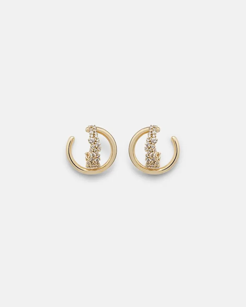 Ananya Ohrringe Scatter Double aus 18kt Gelbgold mit Diamanten Gold