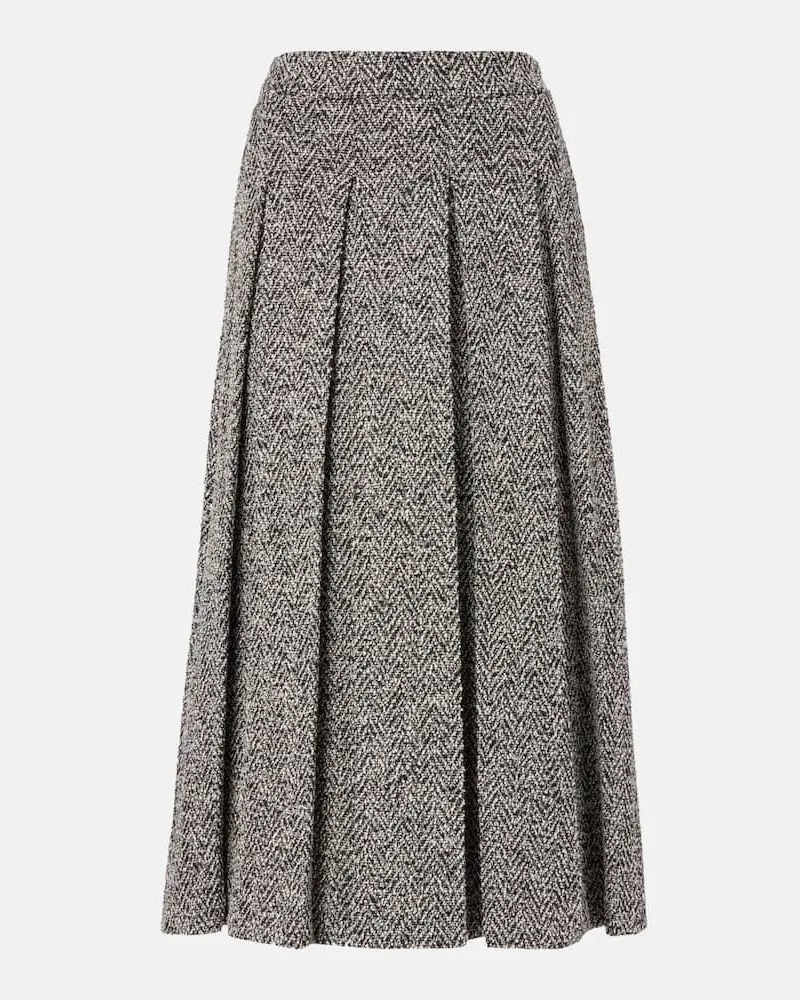 Max Mara Midirock Gallo aus einem Baumwollgemisch Schwarz