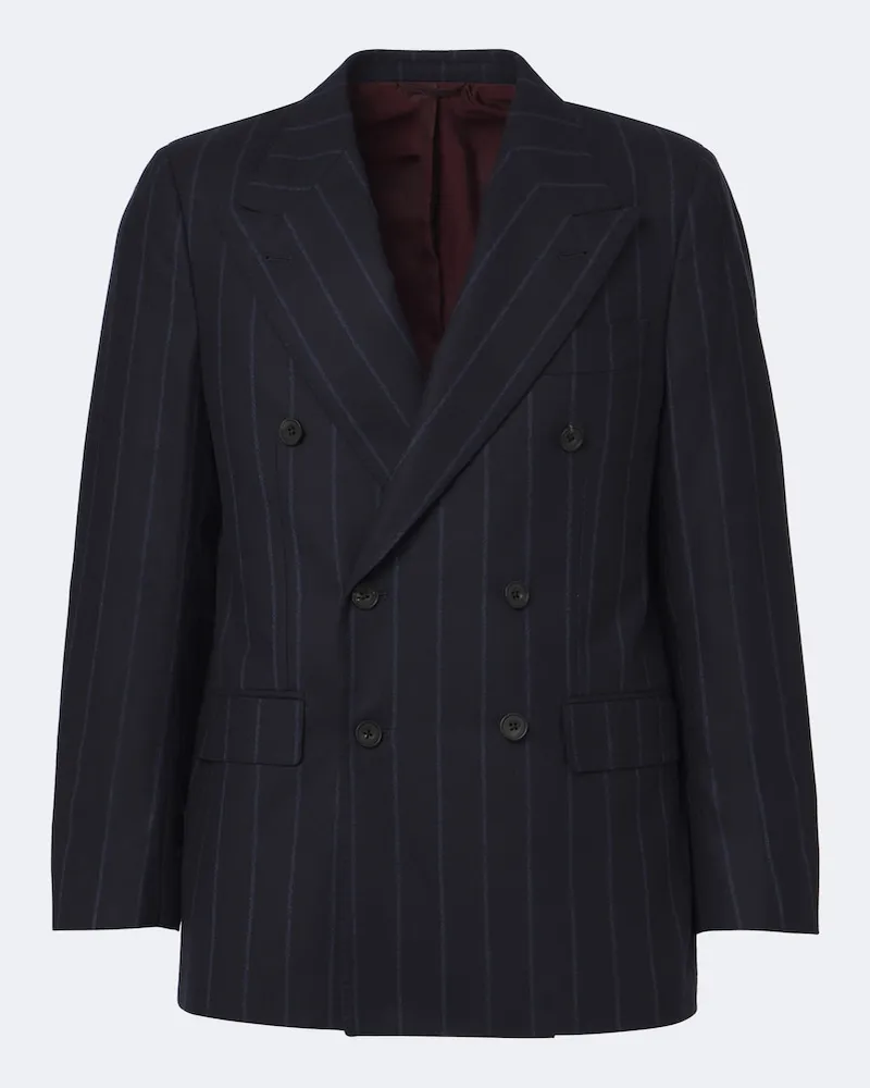 Rubinacci Blazer aus Schurwolle Blau