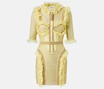 X Chistopher Kane Minikleid mit Spitze und Kristallen