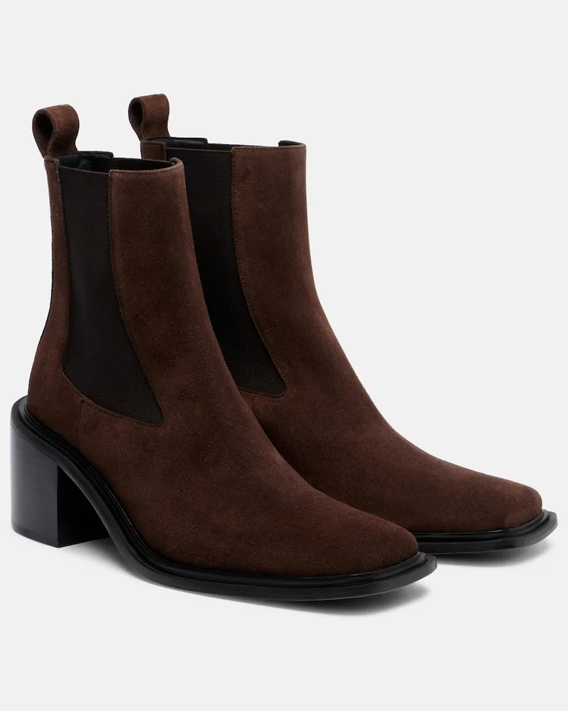 SOULIERS MARTINEZ Ankle Boots Dallas 60 aus Veloursleder Braun