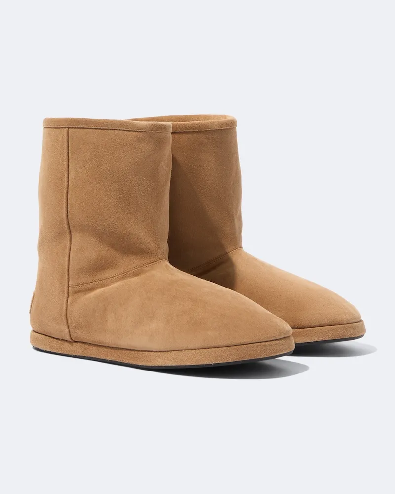 Balenciaga Ankle Boots Alaska aus Veloursleder Braun
