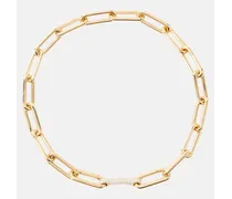 Halskette Identity aus 18kt Gelbgold mit Diamanten