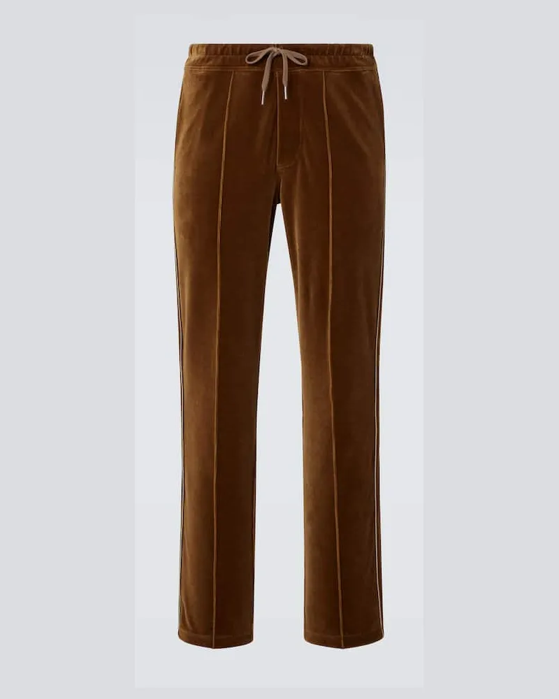 Tom Ford Jogginghose aus Samt Braun