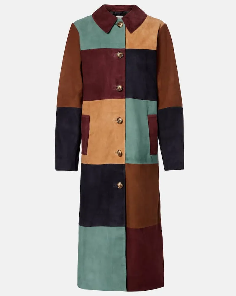 RIXO Mantel aus Veloursleder Multicolor