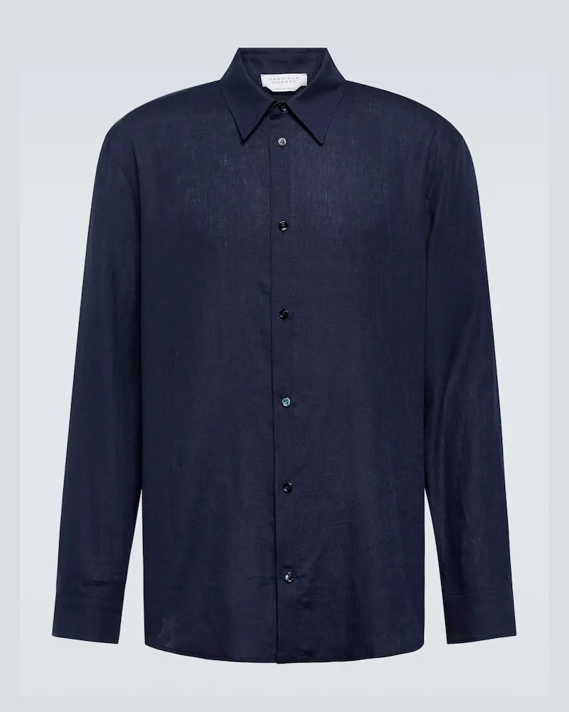 Gabriela Hearst Hemd Quevedo aus Leinen Blau