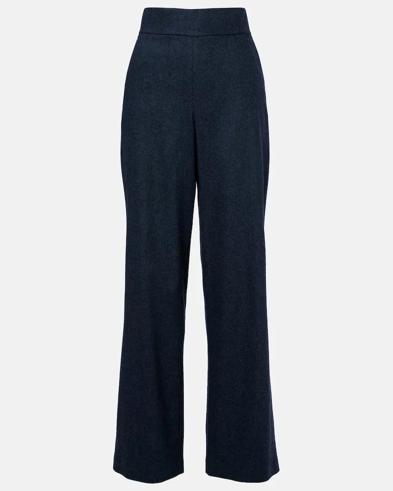 Eleventy Hose aus Wolle und Kaschmir Blau