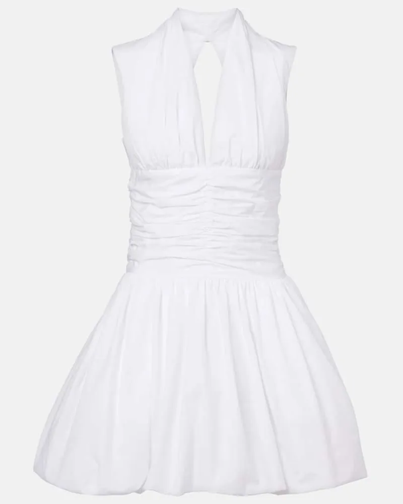 Patou Minikleid Bloomer aus Baumwolle Weiß