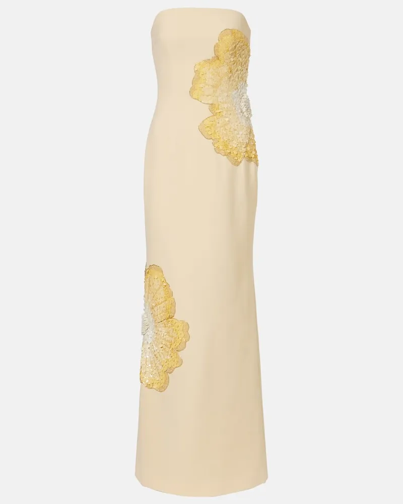 Rebecca Vallance Robe mit Pailletten Gelb