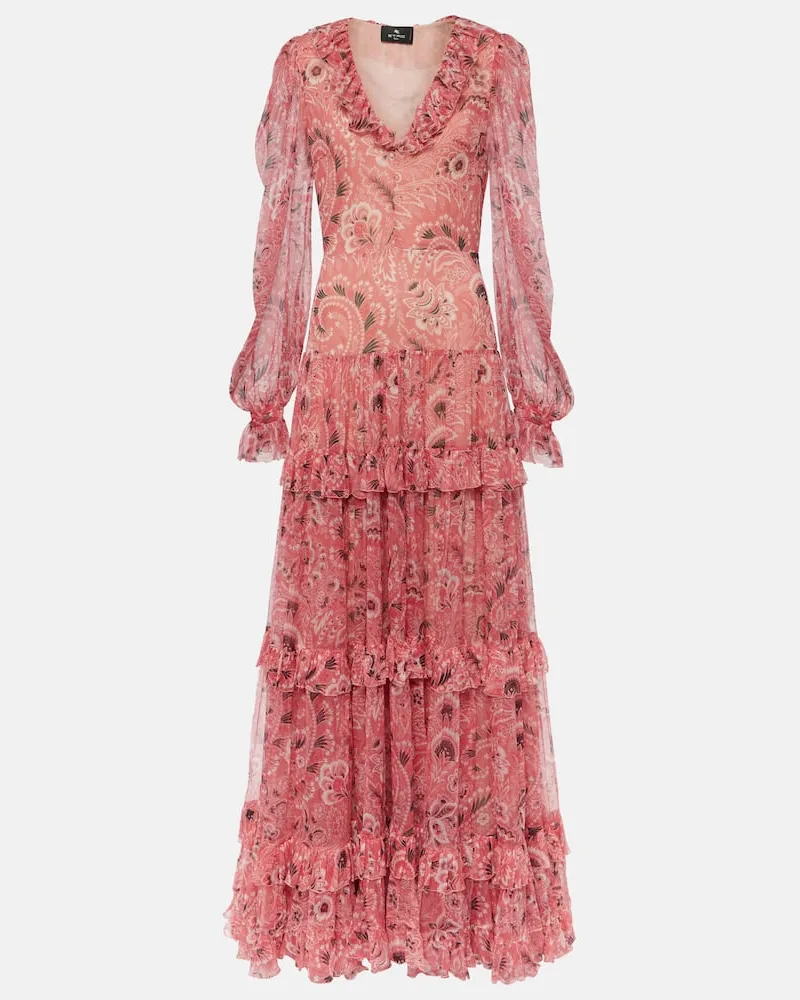 Etro Robe aus Seide Rosa