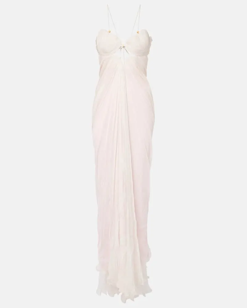 Maria Lucia Hohan Robe Lorelai aus Seidenmusselin Pink