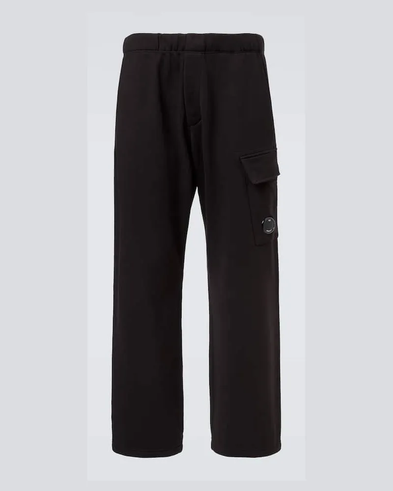 C.P. Company Jogginghose Lens aus Baumwolle Schwarz